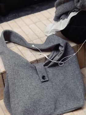 步履不停/4D52019C/大容量通勤逛街休闲针织毛呢单肩斜挎包