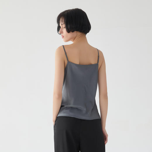 谜底吊带上衣女士2025春季新款V领百搭纽扣装饰无袖上衣255MN3002 商品图2