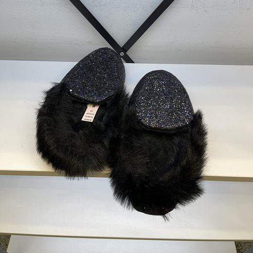 Victoria's Secret/维多利亚的秘密 女包头亮片加绒保暖拖鞋 商品图1