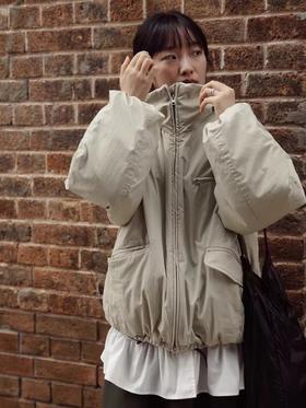 步履不停/4D25006C/立领防风小个子夹克短棉服外套上衣