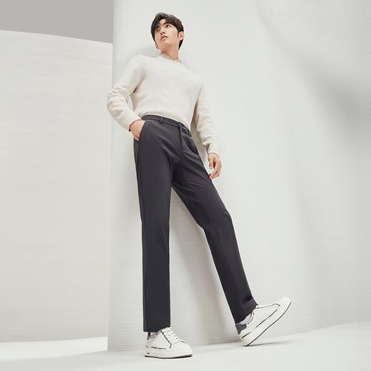 【复合加绒】柒牌男士休闲裤2024冬季厚款舒适保暖商务百搭直筒裤127H72340 商品图3
