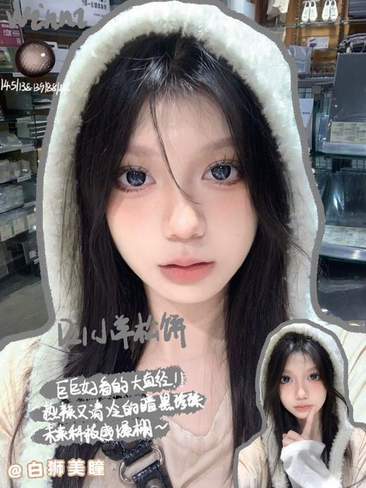 Winni旗下 ·D14奶芙猪猪&D18姜饼浣熊【藤姐同款】&D20肉肉熊咪D21小羊松饼&D24桃气小象&D25卷毛咩咩  14.5mm白狮参考着色大直径 ｜日抛10片装 商品图10