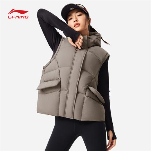 【S/M断码】李宁健身系列女子宽松90%鸭绒短羽绒服AYMU086【库存有限，如无货将做退款，介意慎拍】 商品图1