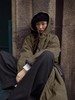 步履不停/4D25007C/学院简约风连帽中长款棉服大衣外套 商品缩略图3