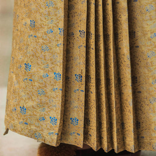 【林栖设计小店】高定宋锦改良马面裙桑蚕丝提花新中式2025春季新品半身裙H1951020 商品图4