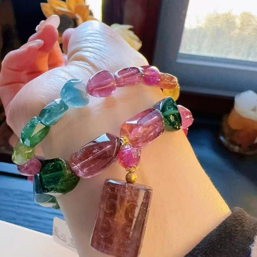 11mm多圈碧玺原石手链 商品图4