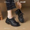 ZHR则则真皮加绒小皮鞋女厚底百搭英伦风乐福鞋增高鞋子冬季单鞋 商品缩略图6