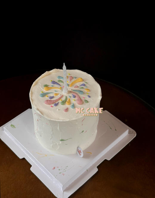 简单ins手绘烟花蛋糕（提供图片蜡烛） 商品图1