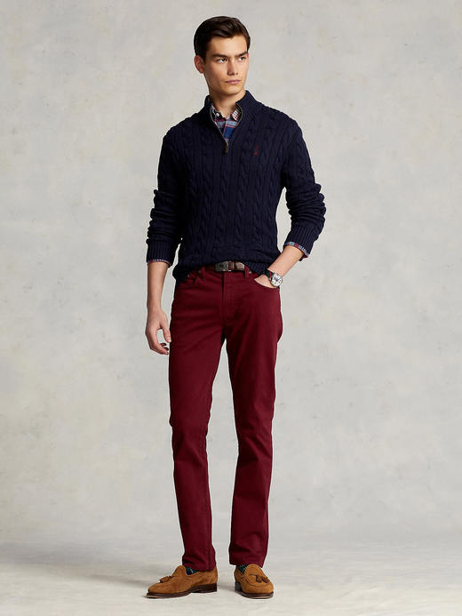 小马标 2024冬季新款 经典纽花 90%羊毛 高领半拉链套头针织衫 4色 PT-1177 商品图5