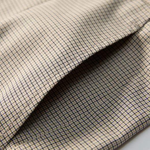 谜底细格纹萝卜裤女2025春款通勤风百搭宽松九分休闲裤255MK3004 商品图3