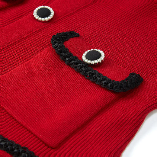 精致复古优雅蝴蝶结连衣裙冬款裙子 商品图4