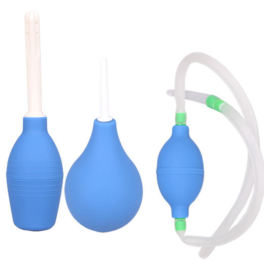 谜姬 软头清洗器灌肠器 软头后庭清洗灌肠器冲洗器具男女同志性用品成人情趣 盒装 球形蓝色清洗器 商品图1