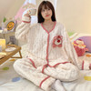 【保暖防风！加绒加厚睡衣套装】抵御寒冷，保暖蓄热，又好看又舒服！冬季长毛绒加绒加厚开衫女长袖保暖女长裤卡通家居服 商品缩略图5