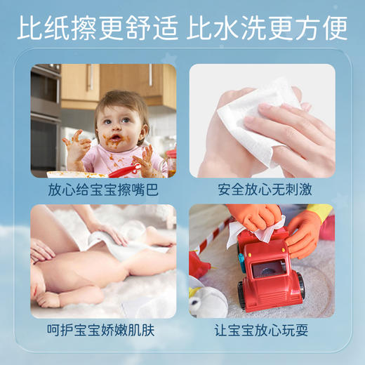【自营】蓝漂六只小虎系列70片/包湿纸巾婴儿湿巾纸幼儿手口屁专用LZXH-52358-5 商品图5