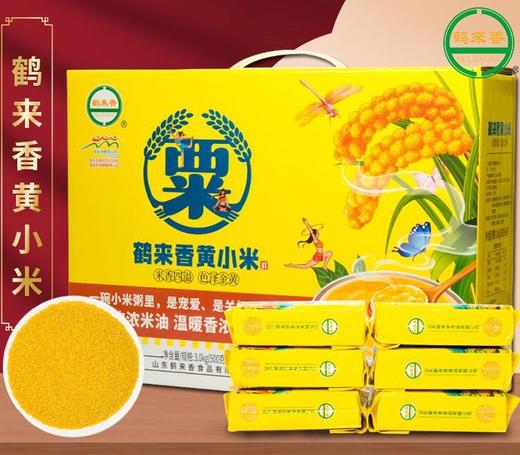 「礼盒装！真空包装」鹤来香黄小米礼盒500克*6袋新米真空包装五谷杂小米 粮油米面 商品图0