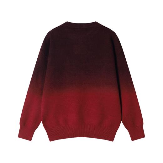 MY191秋冬季新款时尚个性韩版渐变圆领针织毛衣百搭宽松高级百搭上衣 商品图5