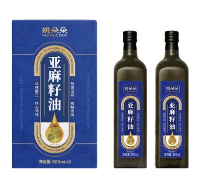 姚朵朵亚麻籽油1000ml盒装（500*2）-FN 商品图1