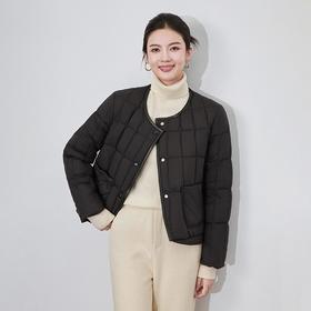 【高货wl】全新升级【铂金会员431/天猫579/差价148】(93113) 洛诗琳秋冬女款圆领鸭绒短款轻薄保暖羽绒服宽松显瘦外套