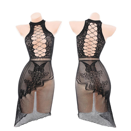 霏慕 风雅式提花诱人网眼长裙7555 情趣内衣黑丝丝袜性感女友穿戴调情前戏 商品图12