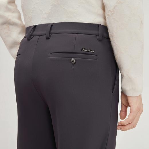 【复合加绒】柒牌男士休闲裤2024冬季厚款舒适保暖商务百搭直筒裤127H72340 商品图2