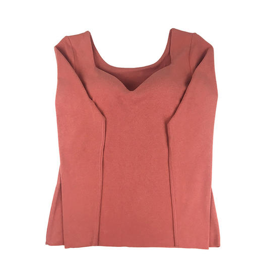 【复古法式扇形领，微熟性感的小心机】秋冬新款加绒加厚 女士秋衣保暖内衣 外穿打底衫 带胸垫长袖保暖衣女-QQ 商品图5