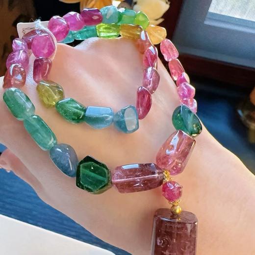 11mm多圈碧玺原石手链 商品图0