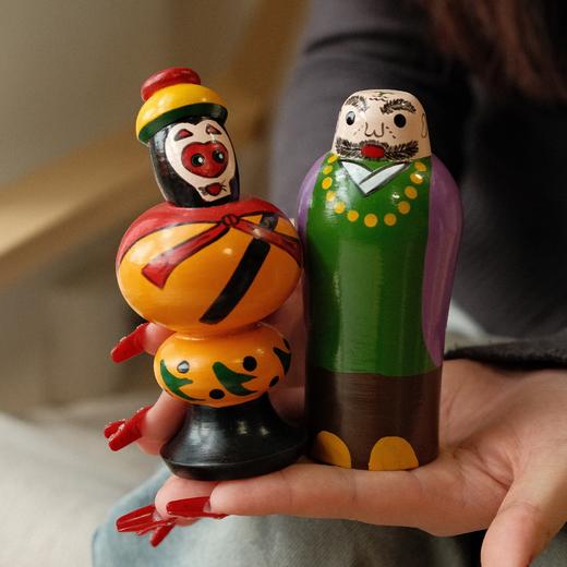 木旋玩具 手工传统木质益智玩具 西游记虎头棒槌中国娃娃送礼自用 商品图3