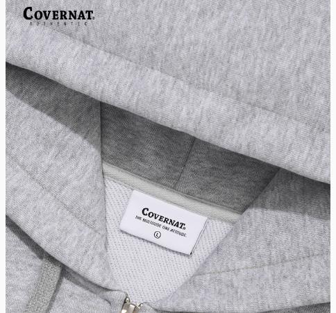 COVERNAT韩国潮牌秋冬新品拉链大C男女同款连帽卫衣CO2403HZ02 商品图3