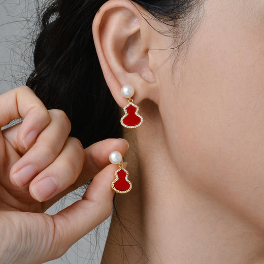 【下单就送葫芦琉璃手串】MANREYA玛芮雅葫芦珍珠首饰系列丨葫芦造型设计款+淡水珍珠，寓意满满 商品图0