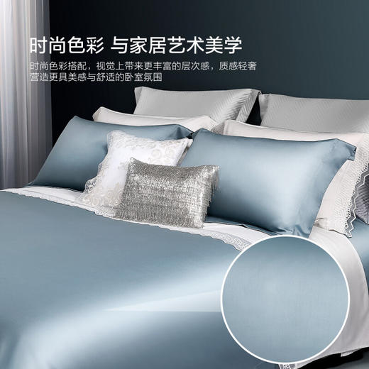 【分仓直发包邮】水星家纺臻·卡洛斯100支长绒棉贡缎抗菌四件套129126 商品图3