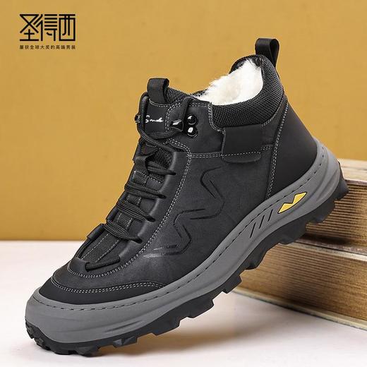 【羊毛内里】圣得西冬季休闲鞋户外防滑工装鞋加绒保暖伐木鞋2462964131 商品图0