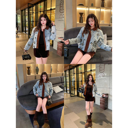 清仓捡漏LINCHAOZHANG 【合金欢】高定工坊手工钉珠牛仔夹克外套 LW240460 商品图1