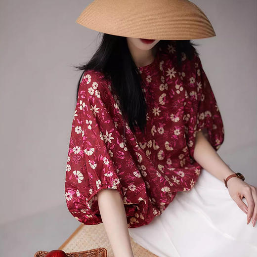 裁缝学苑AS374桑蚕丝蝙蝠袖后蝴蝶结衬衫纸样女装上衣小衫版型图纸 商品图5