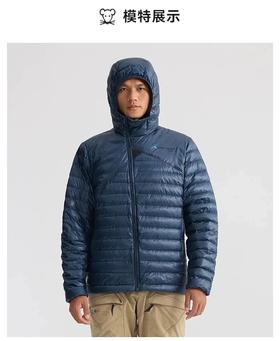 攀山鼠 短款带帽轻量羽绒服男款LOPT洛基排骨羽绒服