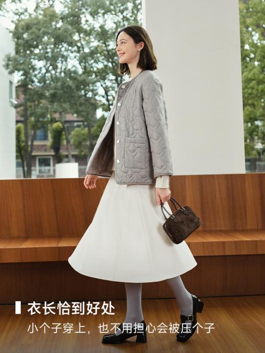 羊毛混纺针织拼接棉服FCE4COT136 商品图2