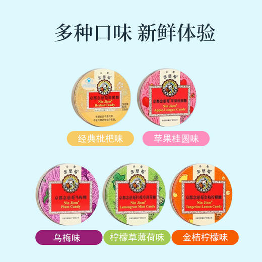 泰国进口 京都念慈庵枇杷润喉糖金桔乌梅柠檬草薄荷糖护嗓子清喉含片 商品图4