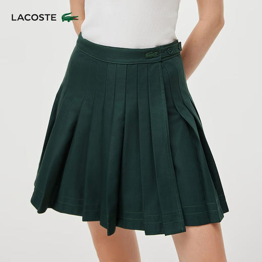 Lacoste法国鳄鱼女装新款时尚百搭百褶裙半身裙短裙JF4170-10 商品图1