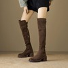 【预售7天】过膝靴女秋冬显瘦新款瘦瘦弹力靴子厚底欧美设计感长靴HB&9984 商品缩略图3