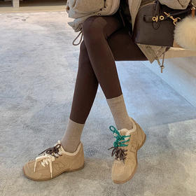 2024羊毛版真皮复古内增高德训鞋女秋冬保暖加绒阿甘鞋运动休闲鞋子！