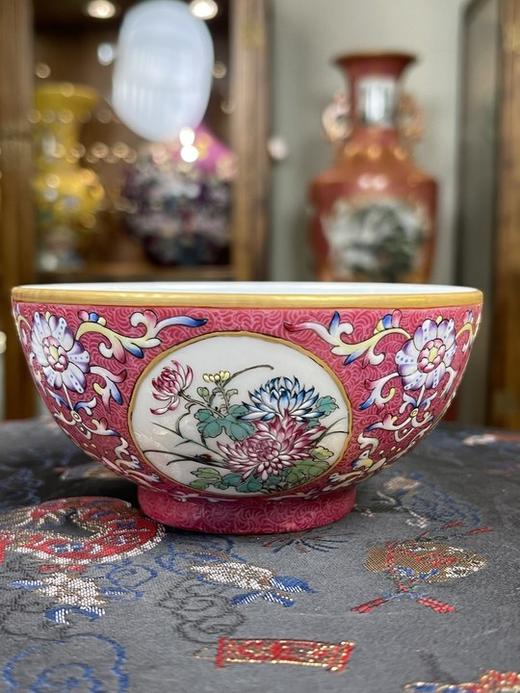 胭脂红开窗碗 商品图0