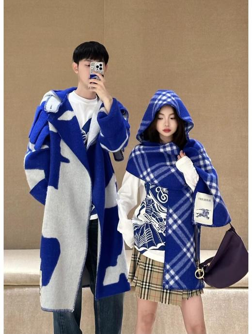 巴宝莉新季格纹连帽围巾多色可选（CB） 商品图4