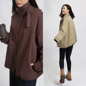 【超超超厚棉外套】拉链立领夹棉宽松外套 帅气夹克 男女同款