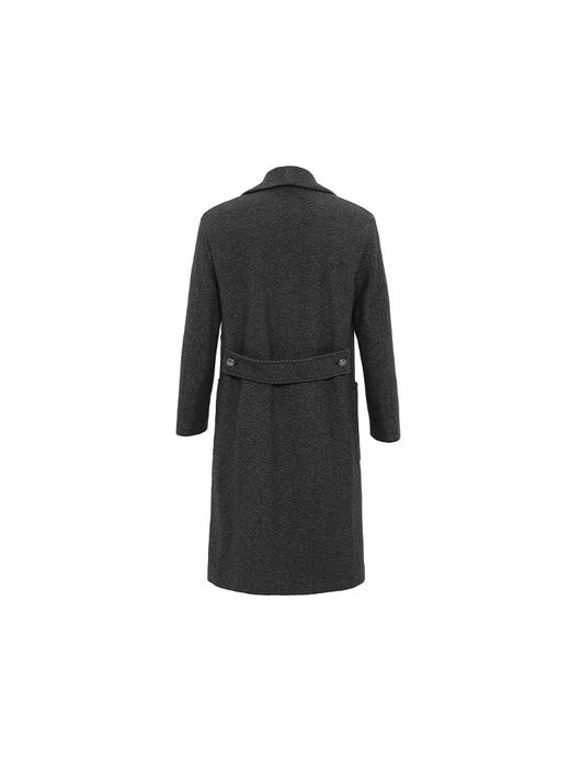 callisto高智系列灰色绵羊毛混纺大衣 商品图1