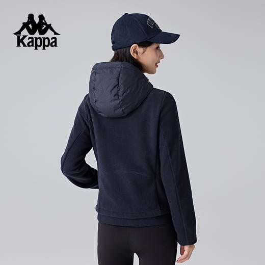 Kappa卡帕背靠背新款秋冬运动上衣女款复古休闲开衫夹克保暖外套K0F22XY40 商品图3
