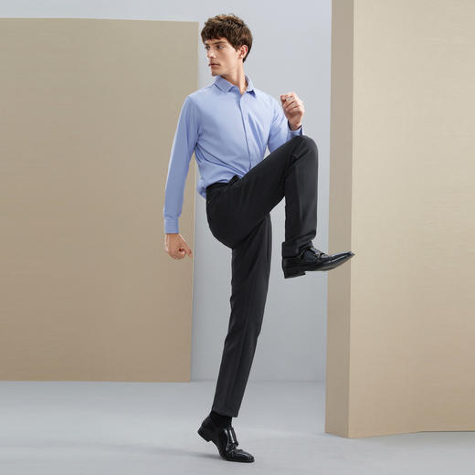 【针织磨毛】柒牌男士休闲裤秋冬新品商务通勤上班直筒长裤子125H71560 商品图3