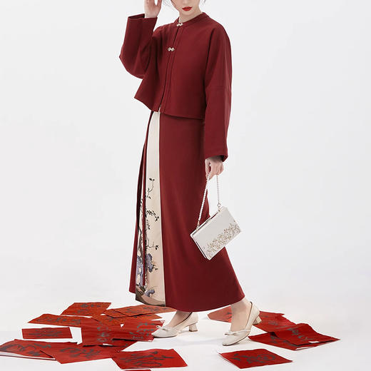 裁缝学苑AS383汉元素宋制夏荡领衬衫三裥裙套装纸样女装通勤中式样板 商品图2