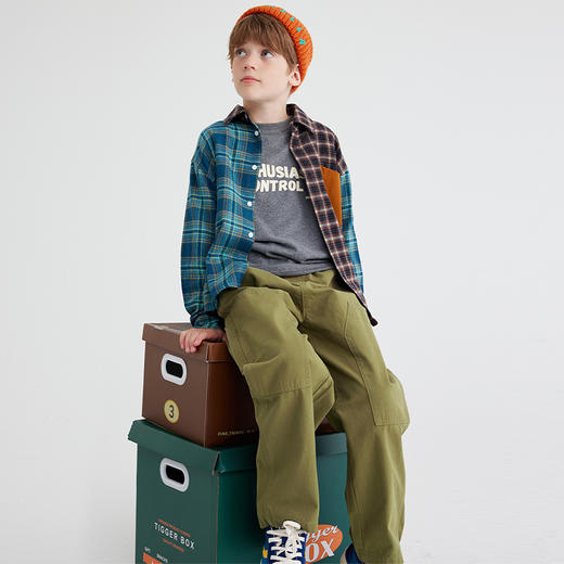 【高耐磨斜纹棉】儿童百搭休闲工装裤 PQK2428 商品图3