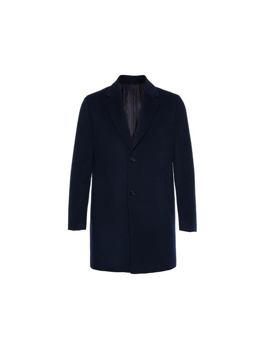callisto大师系列藏青羊毛混纺大衣 商品图0