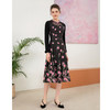 司歌印花长袖秋冬连衣裙端庄显瘦A901027X 商品缩略图0