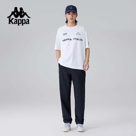 Kappa卡帕背靠背新款运动长裤男款弹力裤直筒休闲裤复古针织裤子K0F12AK41 商品图3